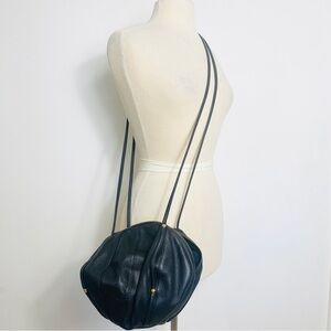 7CHI genuine leather round ball double strap crossbody bag NEW